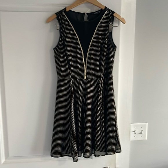 Express - black and gold mini dress - Picture 1 of 14